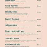 Menu Coco palm Casablanca